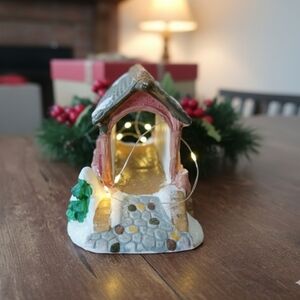 Cobblestone Corner snowy tunnel bridge